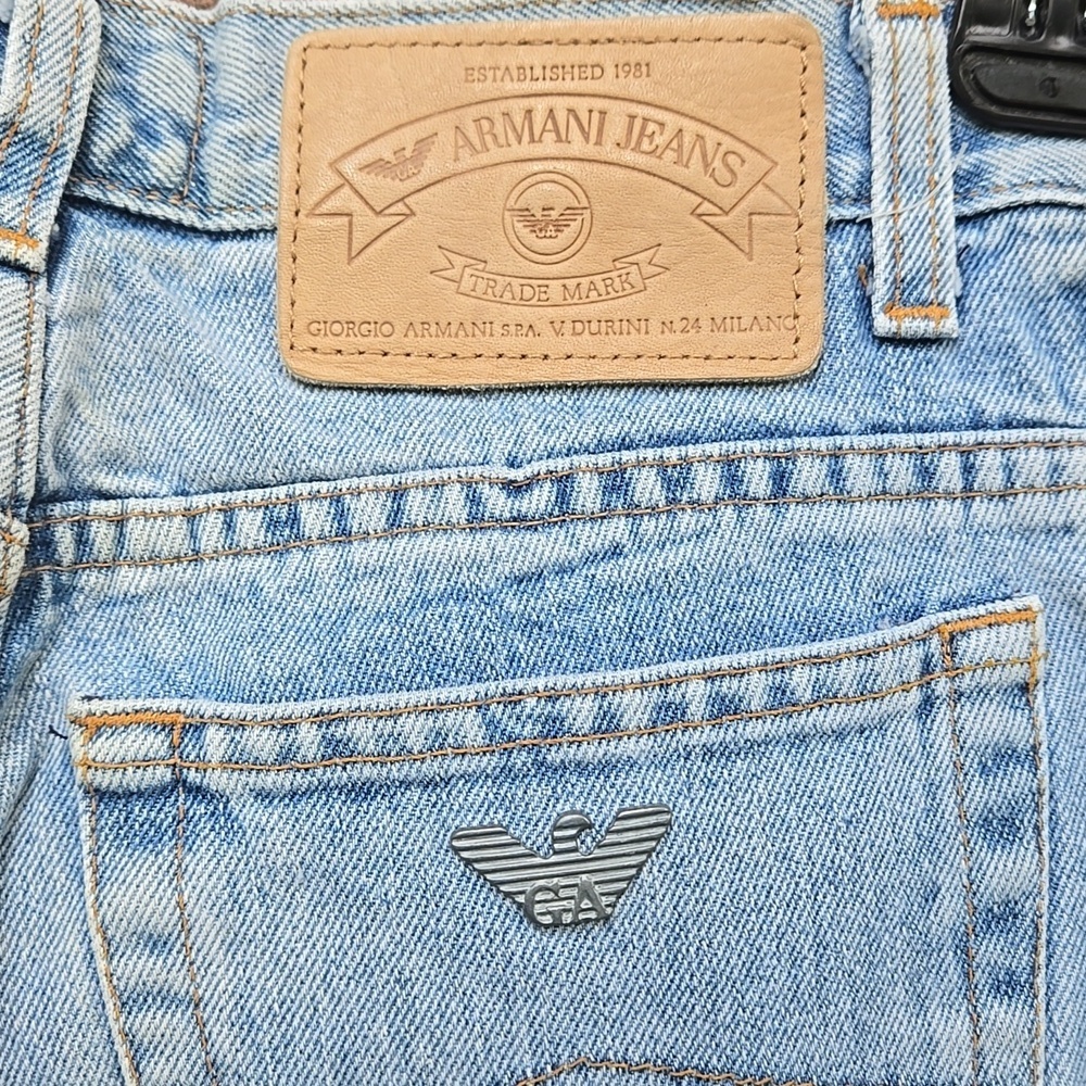 Vintage Armani Jeans Blue Denim Size 29 - Picture 3 of 6